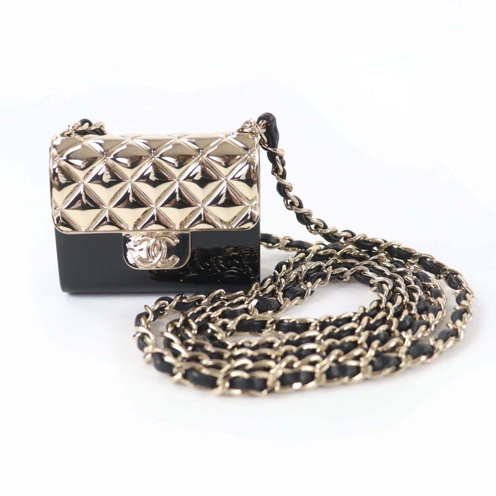 CHANEL Black Leather Logo Pouch - Picture 5 of 11